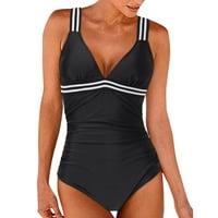 Gyouwnll kupaći kostim žene Webbingtank odijela Shirred Vintage Up Atletski kostimi za obuku kupaći kostim kupaći kostimi podstavljeni trbuh bikini push kupaći kostimi