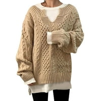 Muška zimska košulja s dugim rukavima s dugim rukavima, džemper s dugim rukavima, ženski gusti džemperi