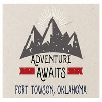 Fort Towson Oklahoma Suvenir Frižider Magnet Avantura čeka dizajn