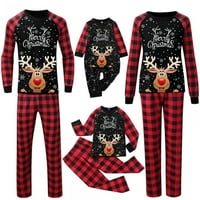 Crno i crveno plaćeno plaćeni božićni pidžami podudarajuće setove smiješne porodice Božićne PJS meke