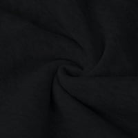 Ženski slatki kitty pas zbornik sa dugim rukavima dugih rukava dukserski džepovi pulover crna veličina l