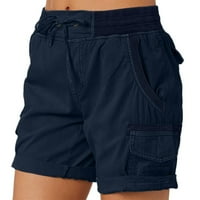 Žene Teretne kratke hlače Ljeto Loose planinarenje Bermuda šorc sa džepovima Navy S