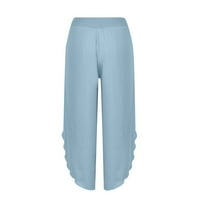 HHEI_K Ženske pantalone Ženske elastične struke pune boje casual pantalone Slim Fit Sports Women Hlače