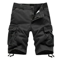 Plus size crni teretni hlače Muške plus veličine Teretne kratke hlače Multi-džepovi opuštene ljetne