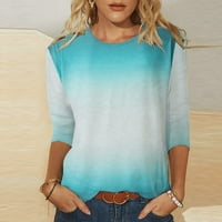 Ženski dugi rukav vrući prodajni čišćenje Ženska modna tiskana majica Mid-dužine rukava bluza okrugli