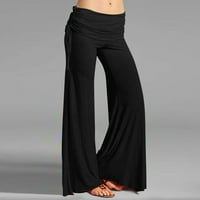 Amousa Ženski gradijent solidne boje Casual široke noge hlače modne pantalone za crtanje široke pantalone