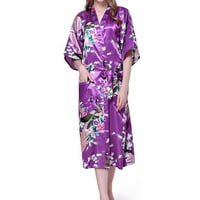Tejiojio Ljetno čišćenje smiješne žene ogrtači pauna kimono duga haljina haljina haljina haljina