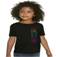 Pop šarene duge neon logotipa Dječja majica majica Teeen brisco brendovi l