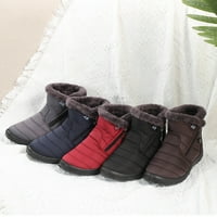 Ženske zimske tople gležnjane čizme za snijeg klizanje zip vodootporne cipele za hodanje