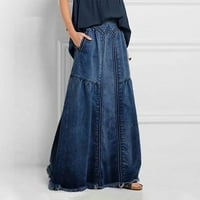 Suknja od plus veličine za žene odobrenje modne ženske kaubojske udobne rasteza plus suknja