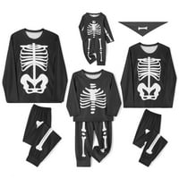 Porodični pidžami Podudarni setovi Halloween lobanja skelet za spavanje za spavanje za bebe Odrasli