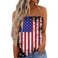4. srpnja Košulje za žene Američka zastava Tank TOP Ležerne prilike Neovisnosti Dan Neovisnosti bez