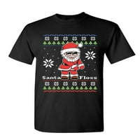 TEE Hunt Santa Flossing ružna džemper Majica Merry Božićne košulje za mahune Muške maške, crna, 4x-velika
