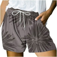Chueow ženske ljetne kratke hlače tiskane multi džep čipke kratke hlače