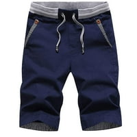 Muške kratke hlače Ležerne prilike Klasične fit pamučne ljetne kratke hlače sa elastičnim strukom i džepovima