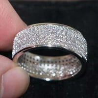 Rasporeda za uklanjanje prstena za žene modni sterling srebrni dijamantni bijeli zlato ispunjeni angažman