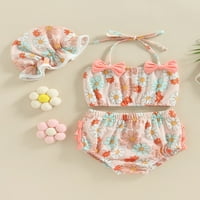 Licupiee Toddler Baby Girl Girl kupaći dječji odijelo Cvjetni print Halter Bikini kupaći kostimi Ljetna