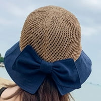 Šešir dame Bowknot modni pletenje ubode šuplje prozračni šešir za sunčanje