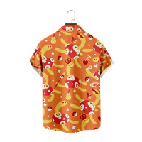 Muškarci i dječaci Ljetne havajske majice Crtani sladak šareni obični fit casual majica s kratkim rukavima niz havajsku majicu Fahion majica za odrasla djeca