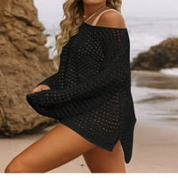 Crochet Cover Ups za žene Seksi izdubljeni plivajući prikrivanje pletene ljetne odjeće
