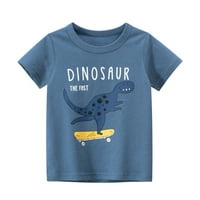 Dječji dječji dječji dječaci crtani dinosaur kratki rukav Crewneck T majice na vrhu Tee odjeću za 1- godine