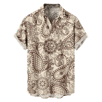 Paisley muške ljetne košulje modne i jedinstvene top havajski vrh za putovanja i izlaske
