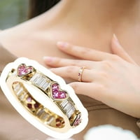 LowProfile za žene Djevojke vole srčano rezanje Srčani vijenac za angažovanje kubičnih cirkonije obećavaju angažman zaručničke zaručničke prstene pokloni