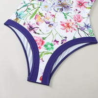TUPHREGYOW ženski tankini zazor prozračan novi stil trendi Šareni ispis One kupaći kostim Havajska ruširana kupaći kostim Pink XL