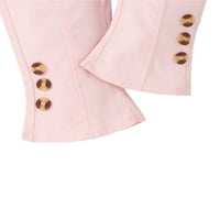 Thefound Toddler Baby Girl Leopard Ispis One Momper kombinezone za nošenje bez rukava bez rukava Dugačke hlače