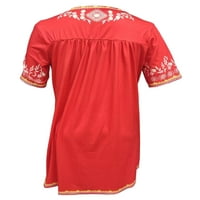 Ženske mini haljine V izrez Poklopac kratkih rukava Torblje za majicu Comfy sandress ljetni crveni 4xl
