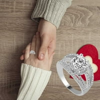 Prstenovi za žene postavljene prsten modni otvor cirkon zvonaste lično prsten nakit zaručnički prsten