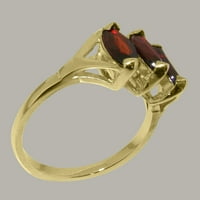 Britanci napravio 9k žuto zlatni prirodni prsten za uključivanje žena - Veličine opcije - veličine 11