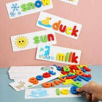 OsconPeak English Abeceda igračka, abeceda Puzzle Igra Engleski abeceda Pisma kartica Vokabular Dječje
