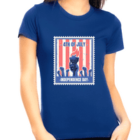 Četvrti jul Outfit žene Vintage USA Američke majice zastava 4. srpnja Košulja američke zastava žene