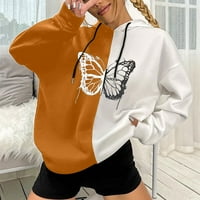 Ženska dukserica - labav pulover tiskani zimski moda od $ dugih rukava modni hoodie kaki košulja