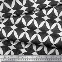 Soimoi bijeli pamuk poplin vaga tkanina geometrijska tiskana tkanina dvorište široko