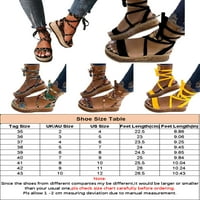 Daeful Womenske platforme Espadrille klinovi Otvoreni nožni sandale za cipele sa gležnjačem za vezanje
