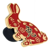 Pinmart kineska zodijačka godina zečje nove godine emajl rever pin