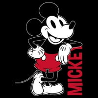 Dječakov Mickey & Friends Mickey Mouse Vintage Lean Graphic Tee Crno