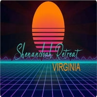 Shenandoah Retreat Virginia Vinil Decal Stiker Retro Neon Dizajn