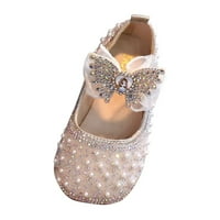 1-9t Kids Girl Haljine cipele Toddler Princess Sparkly Pearl Ballet Cipellittle Light Girl Mary Jane