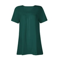 TobchonP temperament Žene vrhovi pune boje dugačke bluze za žene modni V-izrez labavi casual kratki