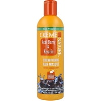 Krema prirode Acai Berry Keratin Jačanje kose maske, oz., Od 12