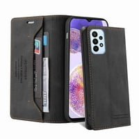 Dteck Case za Galaxy A 4G, sintetička koža Galaxy A 4G nosilac kreditne kartice Folio Magnetic Kickstand Poklopac pogona kompatibilan sa Galaxy A 6,6 - crna