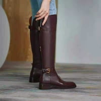 Uhdy Boots Boots Žene Jesen duga cijev cipele s niskim cipelama s niskim cipelama uperene čizme viteške