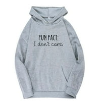 Lroplie Hoodies za žene Dame Pismo grafički s kapuljačom Okrugli vrat Dugi rukav Duks dugim rukavima