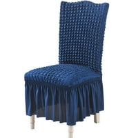 Wendunide kućni tekstilni mjehurić Plaid Stretch blagovaonica pokriva sklizne sklizne kože sa poklopcem stolice Plava
