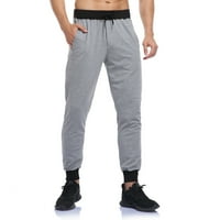 Muške elastične struke Sportske hlače Labave atletske vanjske pantalone Sive veličine S