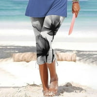 Ženska rastezanja duljine duljine joge hlače, sive, l