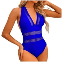 Bikini setovi za ženske čišćenja ženskog kupaćih kostimu morskog kosuida Konzervativni jednodijelni kupaći kostim pune boje Wwimsuit Hollow Design poklon za žene